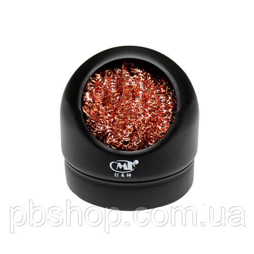 Губка металічна в корпусі для очищення жала паяльника, фото 1