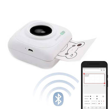 Термопринтер мобільний кишеньковий Bluetooth для фото PAPERANG P1 200dpi
