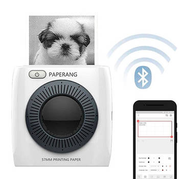 Термопринтер мобільний кишеньковий Bluetooth для фото PAPERANG P2 300dpi