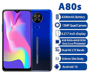Смартфон Blackview A80s Black 8 ядер 4/64gb 4200мАг 6.21"НОВИНКА, фото 3