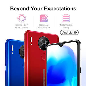 Смартфон Blackview A80s Red 8 ядер 4/64 gb 4200мАг 6.21"НОВИНКА, фото 3