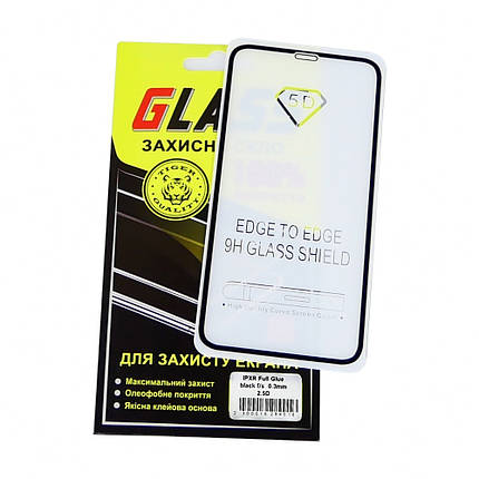 Захисне скло для Apple iPhone XR/11 Full Glue (0.3 мм, 2.5 D, чорне), фото 2