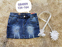 Юбки джинсовые для девочек Grace 134-164 рр .оптом G84009