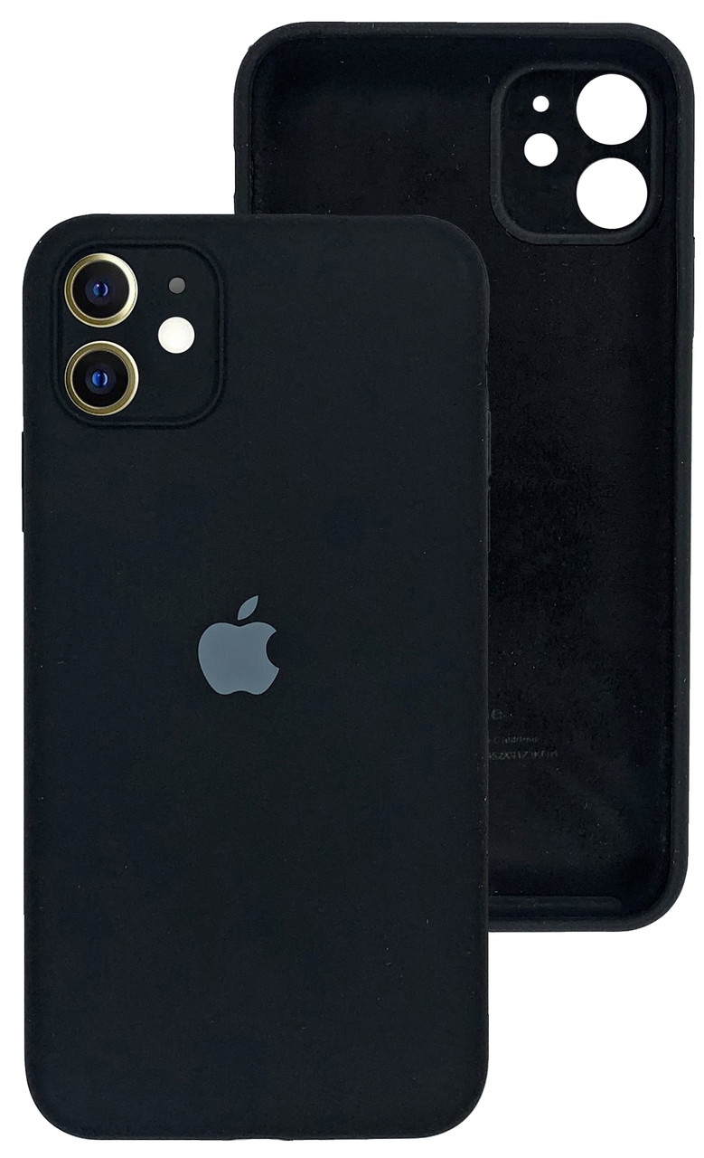 Чохол Silicone case Full Camera Protective для IPhone 12 Black чорний