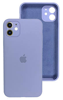 Чохол Silicone case Full Camera Protective для IPhone 12 Lilac блакитний