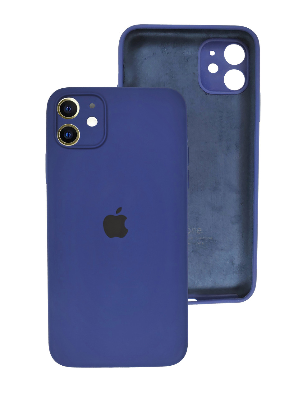 Чохол Silicone case Full Camera Protective для IPhone 12 Navy Blue синій