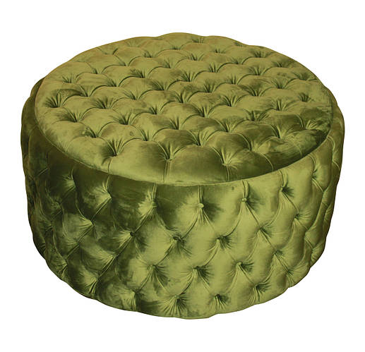 Купить Круглый пуфик стол MeBelle AMSTER+ 100 х 50 с каретной стяжкой в ...