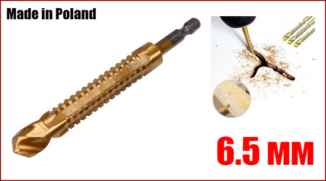 Свердло фрезерне для металу під шурупокрут 6.5 мм Yato YT-44824