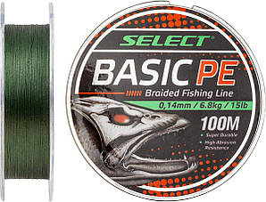 Шнур Select Basic PE 100m (темн-зел.) 0.10 mm 10lb/4.8 kg (1870.27.60)