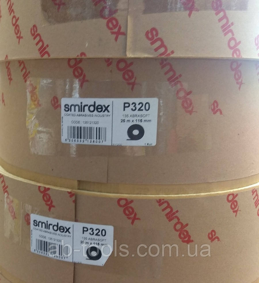 Шліфрулон на поролоні Р320 Smirdex ширина 115