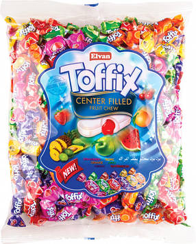 Упаковка жувальних цукерок Elvan Toffix Mix 1 кг