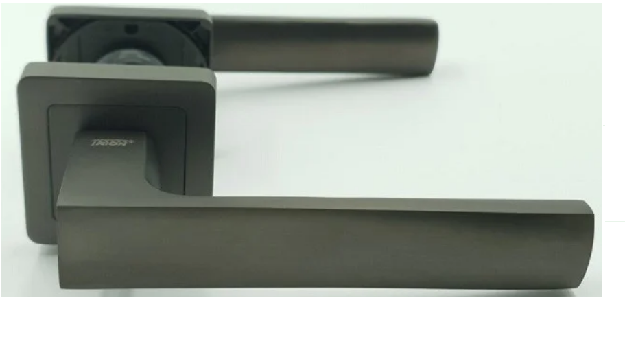 Ручка на квадратній розетту TRION LIBERA 74 AL-AL MBN (GRAFIT), фото 1