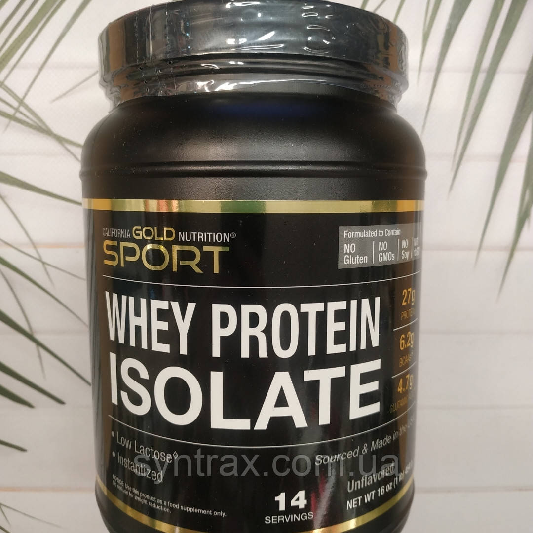 California Gold Nutrition Whey Protein Isolate 454 g , вей протеин изолят, фото 1