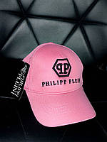 Стильная мужская розовая кепка Philipp Plein | Молодежная летняя бейсболка | Модный мужской головной убор