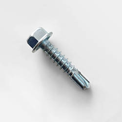 Болт зі свердлом, оцинкований, шестигранна головка, 5.5 х 25 мм