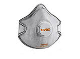 Респіратор Uvex 2220 FFP2 / N95 silv-Air з клапаном.В упаковці 15 штук., фото 2