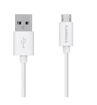 Дата кабель FLORENCE microUSB 1m 2A White (KG-2029)