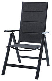 Стілець садовий складаний багатопозиційний сірий, greenpharm