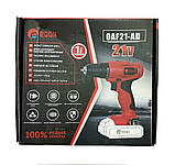 Акумуляторний шуруповерт Edon OAF21-AD, фото 4