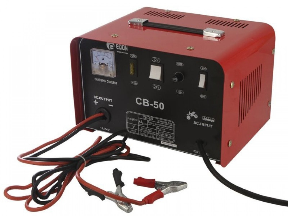 Зарядний пристрій Edon CB-50, 900 Вт, напруга зарядки 12/24 В