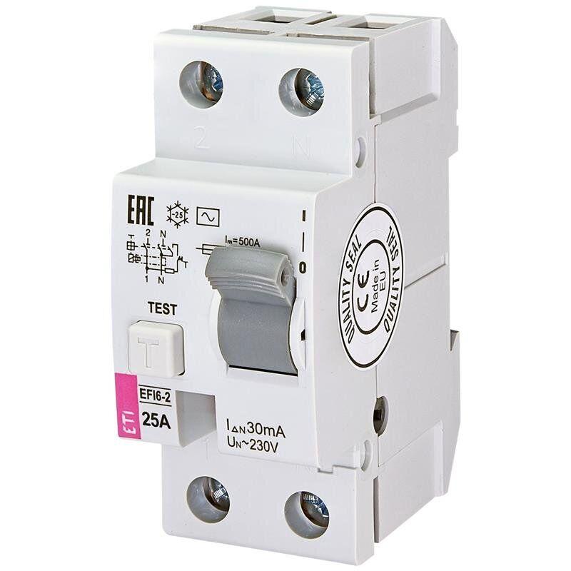 Диф.реле ЕТІ 2р EFI6-P2 40/0,03 тип АС (6kA) 2061252