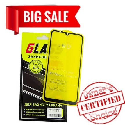 Защитное стекло для Xiaomi Mi A3 Full Glue (0.3 мм, 2.5D, чёрное), фото 2
