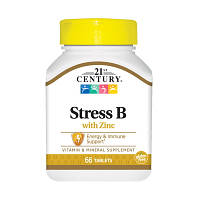 Вітаміни та мінерали 21st Century Stress B with Zinc, 66 таблеток