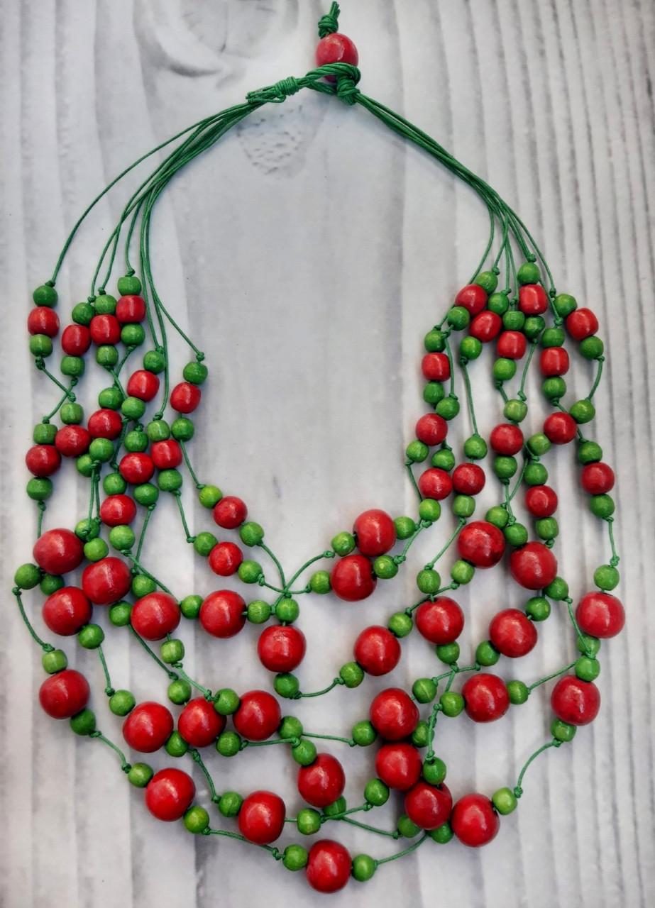 Намисто Королівське червоно-зелене, фото 1