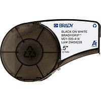 Лента для принтера этикеток M21-500-414 BradyGrip полиэстер, черный на белом, для печати на Velcro