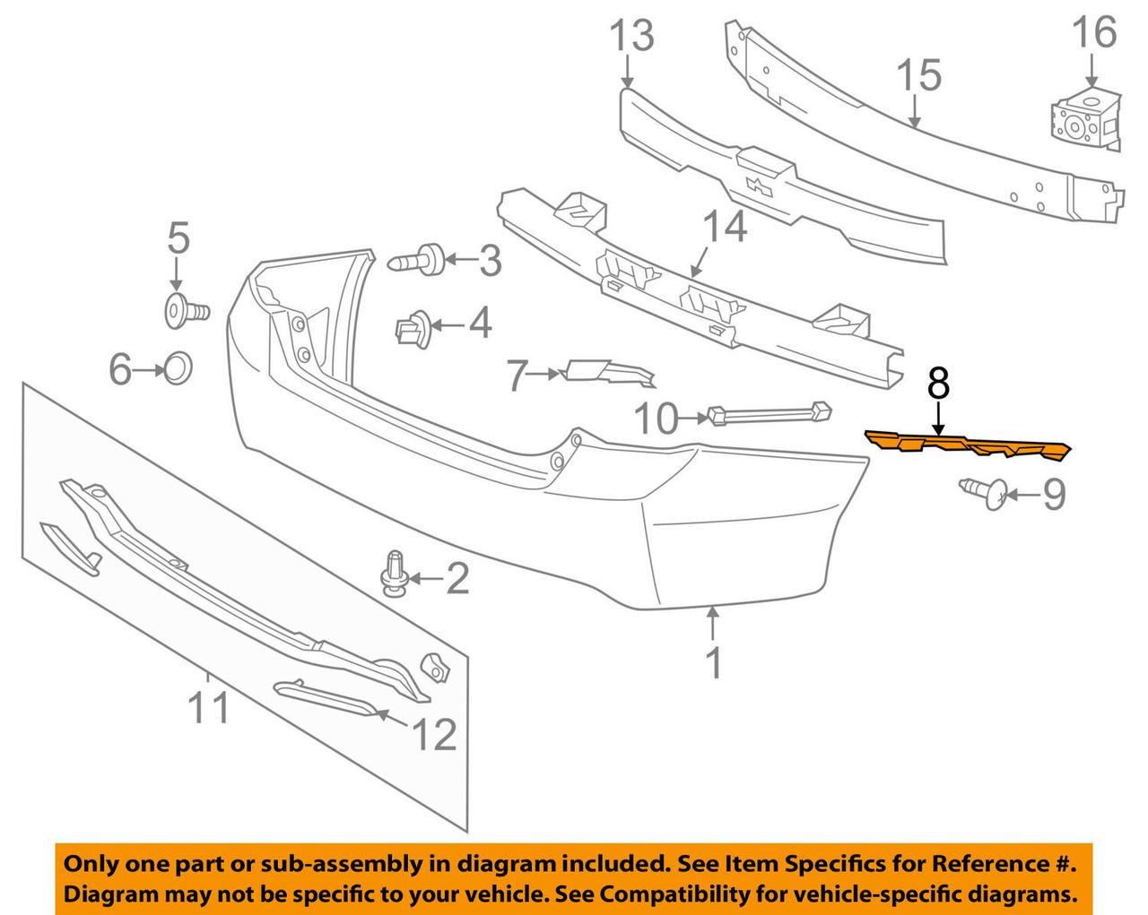 Купить Крепление заднего бампера Honda Accord Sd 2013-2015 EUR/USA ...