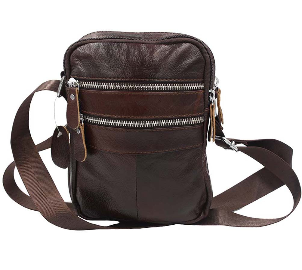 Чоловіча сумка з натуральної шкіри 3924-11BROWN коричнева