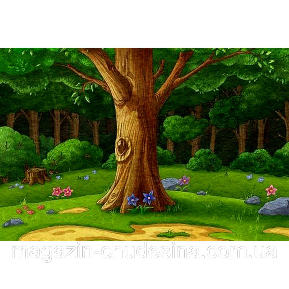 Фетр із малюнком принтом ігрового фону "Ліс" ІФ032