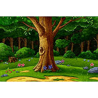 Фетр із малюнком принтом ігрового фону "Ліс" ІФ032