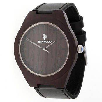 Дерев'яний наручний годинник SkinWood Black