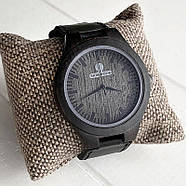 Дерев'яний наручний годинник SkinWood Black, фото 3