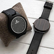 Дерев'яний наручний годинник SkinWood Black, фото 9