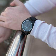 Дерев'яний наручний годинник SkinWood Black, фото 5