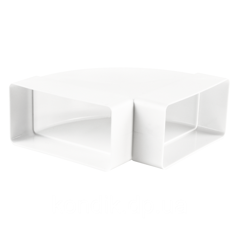 Коліно горизонтальне 90° для плоских каналів 55*110