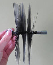 Щітка для чищення димоходу ф300 мм Люкс сталь під різьблення, фото 4