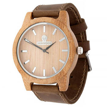 Дерев'яний наручний годинник SkinWood White New