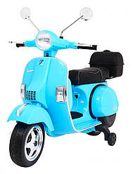 Електро дитячий мотоцикл на акумуляторі VESPA блакитний PA.PX150.NIE
