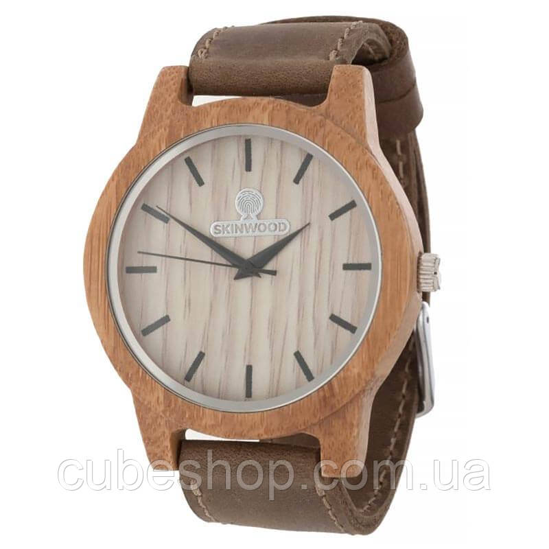 Дерев'яний наручний годинник SkinWood White
