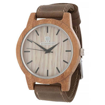 Дерев'яний наручний годинник SkinWood White