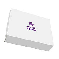 Біла коробка картонна з друком логотипу