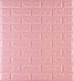 Самоклейка декоративна 3D панель під рожеву цеглу 700x770x7мм