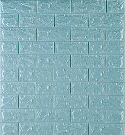 Самоклейка декоративна 3D панель під бірюзову цеглу 700x770x7мм