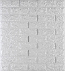 Самоклейка декоративна 3D панель під білу цеглу 700x770x7 мм