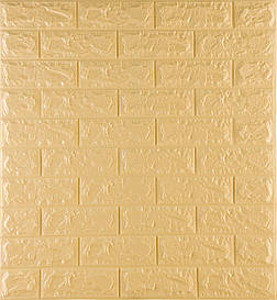 Самоклеюча декоративна 3D панель під бежеву цеглу 700x770x7мм