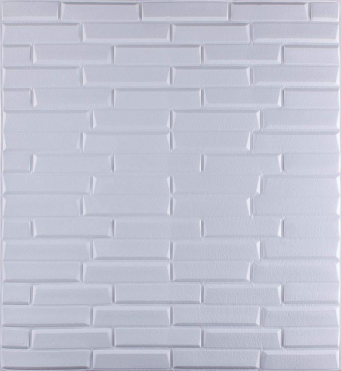 Самоклеюча декоративна 3D панель біла кладка 700x770x8мм, фото 1