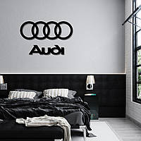 Деревянное настенное панно для декора в форме значка Audi